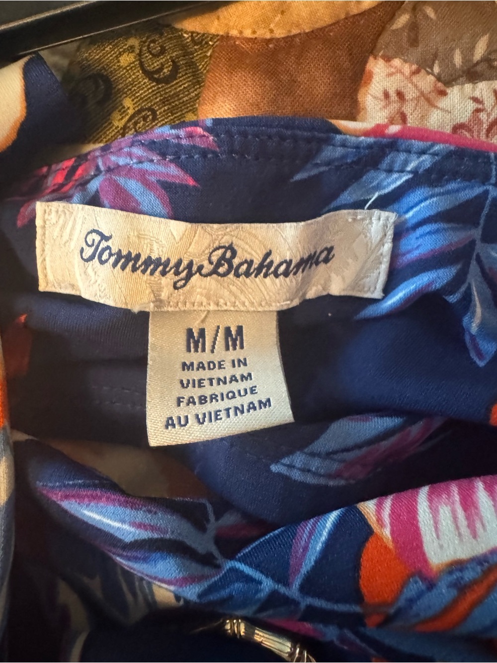 Tommy Bahama Navy Floral Maxi Dress with Pink and Orange Blooms - Picture 6 of 8